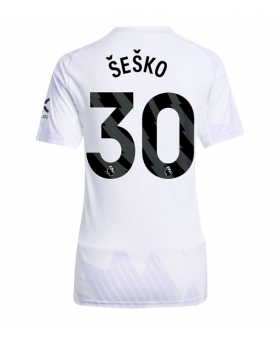 Billige Fotballdrakt Manchester United Benjamin Sesko #30 Replika Bortedrakt Dame 2025-26 Kortermet Billige Fotballdrakt Manchester United Benjamin Sesko #30 Replika Bortedrakt Dame 2025-26 Kortermet